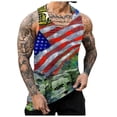 thumbnail image 4 of Mens Tank Tops Loose Independence Day Printing Crew Neck Sleeveless T-shirt Fashion Outdoor Holiday Beach Sport Ventilate Vest Fashion Casual Fit, 4 of 6