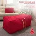 thumbnail image 5 of Simplify The Holiday Collection Polyester Holiday Storage Tote with Wheeled Base, Red, 5 of 9