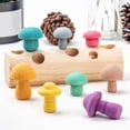 thumbnail image 4 of Wooden Mushroom Toy Set Interactive Mushroom Matching Toy Desktop Game for Kids, 4 of 10