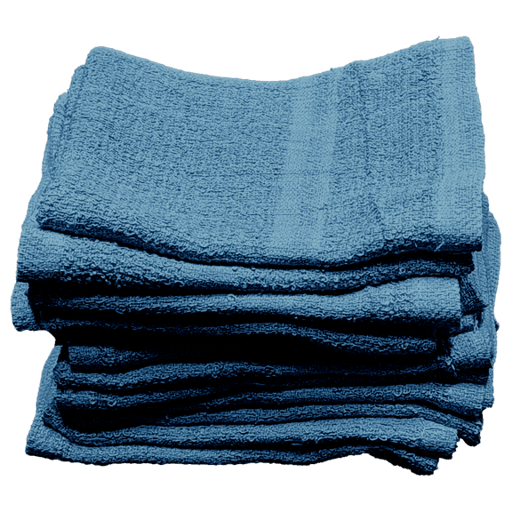 Star Linen USA Blue Cotton Washcloths 12 x 12 Reusable Cleaning Cloths (60)