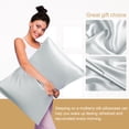 thumbnail image 5 of PiccoCasa 19 Momme Silk Pillowcase for Standard Size Pillow, Silver Gray, 20"x26", 5 of 8
