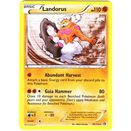 Pokemon Black & White Legendary Treasures Single Card Rare Holo Landorus #85
