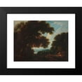 thumbnail image 2 of Jacques d'Arthois 24x19 Black Modern Framed Museum Art Print Titled - Forest Landscape with Figures, 2 of 5