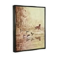 thumbnail image 3 of Stupell Pointer Dog & Ducks Lake Nature Animals & Insects Painting Black Floater Framed Art Print Wall Art, 3 of 6