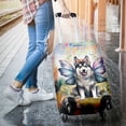 thumbnail image 3 of Welcome Spring Fairy Siberian Husky in Flower Meadow Travel Luggage Cover Husky Dog Lover Gifts Suitcase Dust Protective Decor - 13002, 3 of 5