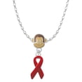 thumbnail image 1 of Delight Jewelry Silvertone Red Ribbon Mia Monkey Charm Necklace, 1 of 4