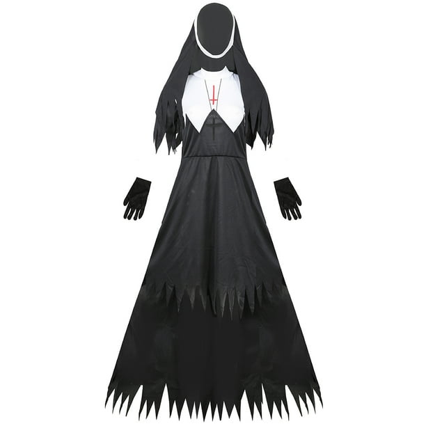 1 pieza de ropa de monja de Halloween disfraz de adulto fiesta de miedo uniforme de fiesta Prop