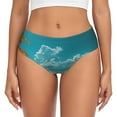 thumbnail image 1 of Fotbe Shopping Cart On Tropical Beach Calzones Estampados para Mujer – Ropa Interior de Algodón, Cómoda, Suave y Elástica-Large, 1 of 6