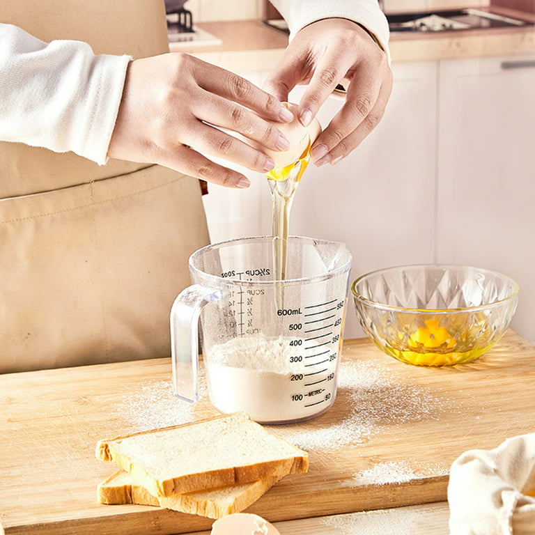 Warkul Practical Food-grade Measuring Cup Clear Scale Precise Plastic  Measuring Jar for Baking