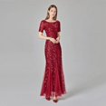 thumbnail image 1 of Vestido de noche de lentejuelas de malla ajustado vestido de sirena L, 1 of 2