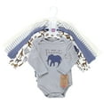 thumbnail image 2 of Touched by Nature Unisex Baby Organic Cotton Long-Sleeve Bodysuits, Classic Safari, 3-6 Months, 2 of 5