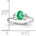 thumbnail image 2 of Primal Gold 14 Karat White Gold 6x4mm Oval Emerald Ring, 2 of 4