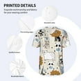 thumbnail image 4 of Daiia Hand Drawn Animals Mens Baseball Jersey Button Down Shirts Short Sleeve Sports Uniforms-X-Large, 4 of 9