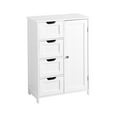 thumbnail image 6 of White Bathroom Storage Cabinet, Floor Cabinet with Adjustable Shelf and Drawers, for Bathroom,Bedroom,Living Room, Home Office, MDF, 6 of 9