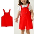 thumbnail image 1 of WENXIAOO Combinaison Sans Manches pour Filles Rentrée des Classes Combinaisons Rouges avec Poches Printemps Automne Combinaison Vêtements Filles Taille 8-9 Ans, 1 of 6