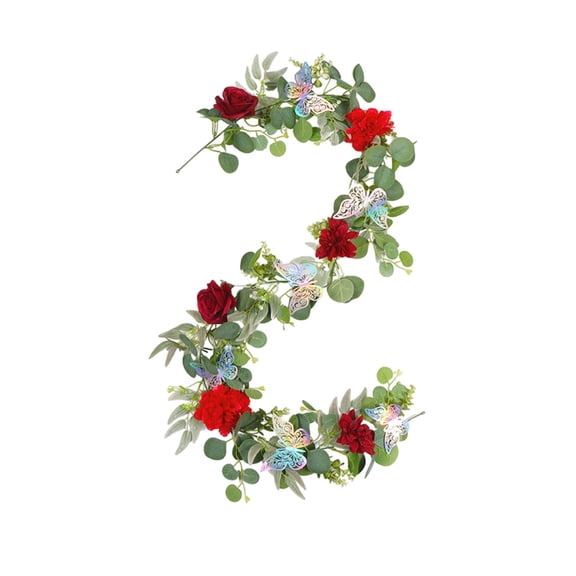 LEHOZIHEQ Faux Garland, Artificial Leaves Hanging Vines Table Greenery Garland, for Wedding Arch Farmhouse Mantle Table Runner Centerpiece Home Party Christmas