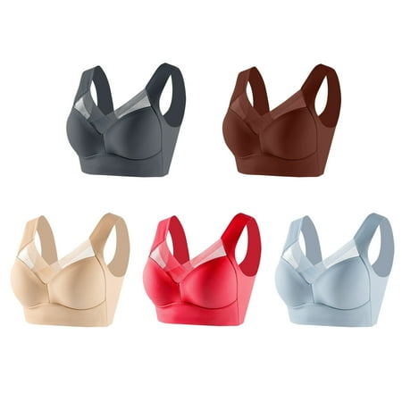 Pxiakgy Sports Bras for Women Sticky Adhesive Vanity Panel Clothing Adhesive Bra Yoga Crop Vest Bras Anti Sagging Back Support Bras Materni Grey Push Up Bra Bras for Women No Underwire Z-Gy8 L