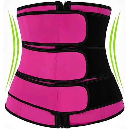 

Waist trainer sports sweat postpartum shaping double belt zipper section abdominal girdle