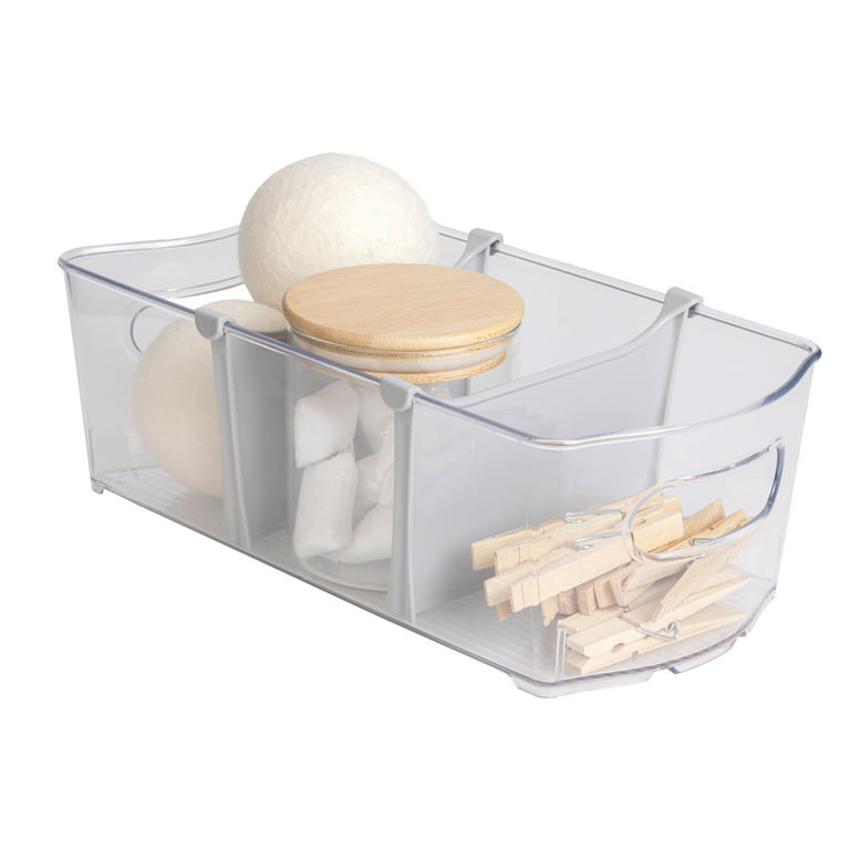 Mainstays Plastic Closet and Laundry Bin with Removable Dividers