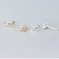 thumbnail image 3 of QQTDFG TINY Infinite Infinity 925 Sterling Silver Stud Post Earrings A1319-Rose Gold, 3 of 7