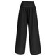 thumbnail image 5 of Pantalones boho de mujer con pierna ancha, cintura alta y fruncido - Cintura elástica, ligeros, pantalones informales de playa, 5 of 7