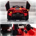 thumbnail image 3 of Voltz Toys Ride-on Car for Kids, 24V Lamborghini SIAN, 4WD Battery Powered Electric Car with Remote Control, EVA Wheels, Open Doors, Storage, Leather Seat, LED Lights & Music for 3-8 Years (Red), 3 of 6