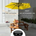 thumbnail image 5 of 7.5ft Outdoor Solar Market Table Patio Umbrella with Easy Tilt Adjustment and 6 Ribs and Sturdy Frame for Deck, Pool w/Tilt, Crank, LED Lights - Yellow, 5 of 5