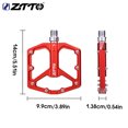 thumbnail image 4 of ZTTO JT07 1 par de 1 par de bicicletas Pedal de acero Axis 32 Picos de color sólido Pedales de bicicleta Ciclo de ciclismo al aire libre Accesorios de accesorios rojos Eigraketly OD002855-02B, 4 of 7
