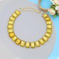 thumbnail image 6 of Rhinestone Gemstone Choker Collar Necklace for Women Sparkly Colorful Emerald Neck Chain Statement Necklace, 6 of 6