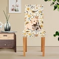 thumbnail image 4 of Yayeee 2 Pack Dining Chair Covers Stretch Parson Chairs Slipcovers Seat Protector, Beige Birds Floral, 4 of 6