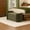 Kelp Green, variant on Sophie Storage Bench, Pearl White Boucle