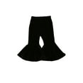 thumbnail image 2 of ITFABS Children Velvet Flare Pants Solid Color Elastic Waistband Trousers, 2 of 4