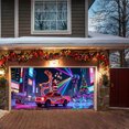 thumbnail image 3 of Oliegs Blanket Neon Style Garage Door Cover Festive Holiday For Home And Yard Weather Polyester Fabric With Reinforced Stitching Easy Installation And Storage, 3 of 4