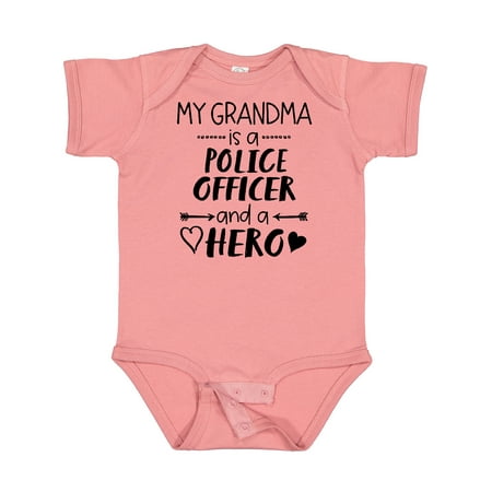 

Inktastic My Grandma is a Police Officer and a Hero Gift Baby Boy or Baby Girl Bodysuit