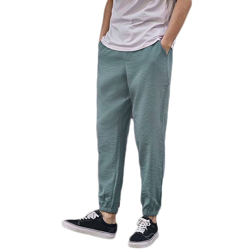 mens joggers with elasticated bottoms