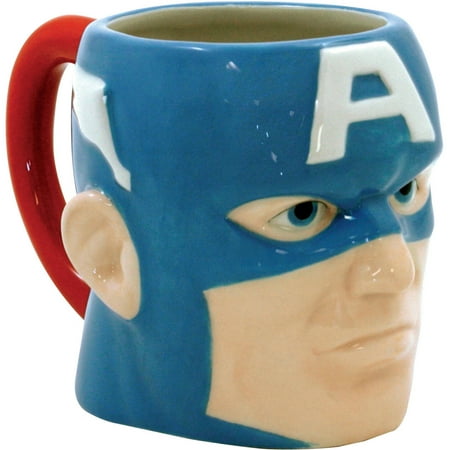 Marvel Comics Captain America Molded Head 15-Ounce Ceramic Mug