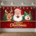 thumbnail image 4 of Festive Design Merry Christmas Banner Reindeer Santa Snowman Christmas Tree for Holiday Party Indoor Decoration Family Celebration, 4 of 9