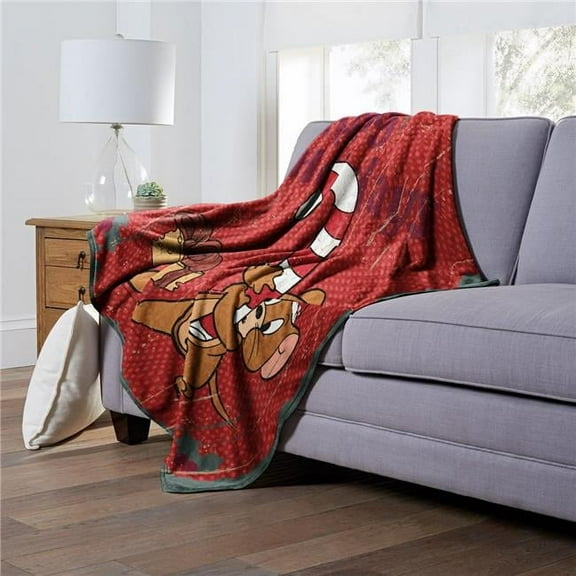 The Northwest 1TAJ-23600-0002-OOF 50 x 60 in. Warner Bros. Tom & Jerry Happy Holidays Silk Touch Throw Blanket