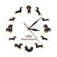 thumbnail image 1 of Reloj de pared, 12 pulgadas, tema Dachshund, decoración, funciona con , para cocina, sa, , dormitorio, sa de estar Zulema Reloj de pared, 1 of 8