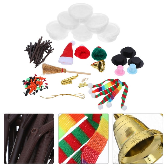 FUTUREORYY Diy Snowman Kit Plastic Polyester Clay For Christmas Party Decoration 12-Pcs