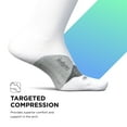 thumbnail image 4 of Feetures Elite Light Cushion Mini Crew Sock - Sport Sock with Targeted Compression - New White, XL (1 Pair), 4 of 8