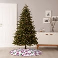 thumbnail image 6 of Defioc Orchids Flowers for Christmas Tree Skirt Snowman Xmas Tree Skirt Farmhouse Christmas Decorations Tree Mat for Holiday Party Decor-36", 6 of 6