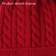 thumbnail image 3 of Gorro de punto de doble ovillo para bebé, gorro cálido para niños en otoño e invierno, 3 of 5