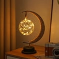 thumbnail image 3 of Led Decorative Light Star Moon Light Apple Christmas Light Birthday Gift Handmade Hemp Rope USB Iron Nightlight, 3 of 6