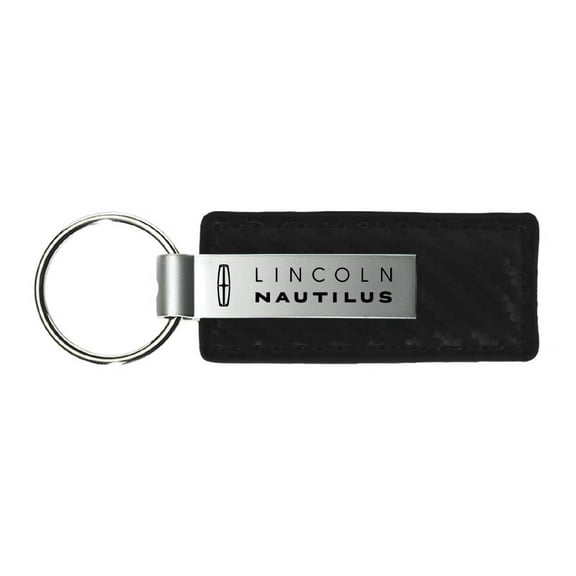 Lincoln Nautilus Carbon Fiber Leather Key Chain (Black)