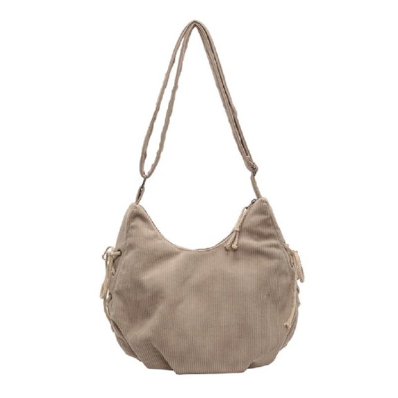 Women's Large Capacity Shoulder Bag Practical Corduroy Crossbody Purse Casual Underarm Bags For Everyday Use