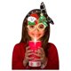 thumbnail image 3 of XWSHYW Decoraciones Navideñas Adornos Navideños para Adultos y Niños, Astas, Decoración de Papá Noel, Gafas, 3 of 6