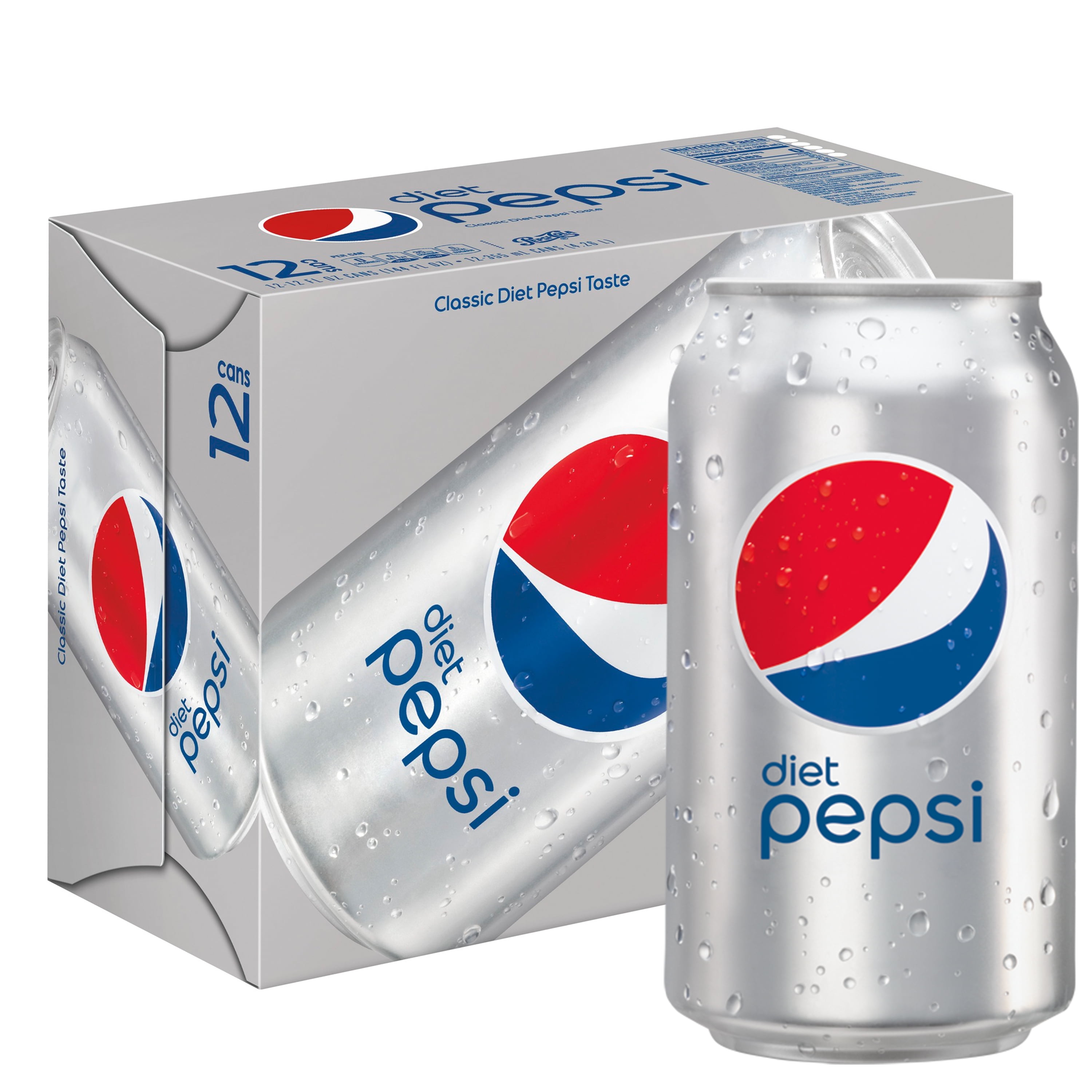 Diet Pepsi Soda Pop, Light Crisp, 12 fl oz, 12 Pack Cans - Walmart.com