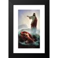 thumbnail image 2 of Carl Bloch 15x24 Black Modern Framed Museum Art Print Titled - Denying Satan, 2 of 5