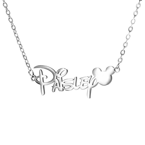 Custom Stainless Steel Mickey Pendant Necklace Gold Chain Personalized Name Necklaces Choker Jewelry Necklaces for Women